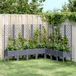 Fioriera Giardino con Traliccio Grigio Blu 200x160x142 cm PP