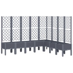 Fioriera Giardino con Traliccio Grigio Blu 200x160x142 cm PP