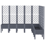Fioriera Giardino con Traliccio Grigio Blu 200x160x142 cm PP