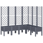 Fioriera Giardino con Graticcio Grigio Blu 160x120x142 cm PP