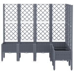 Fioriera Giardino con Graticcio Grigio Blu 160x120x142 cm PP