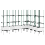 Fioriera da Giardino con Traliccio Bianco 200x160x142,5cm in PP