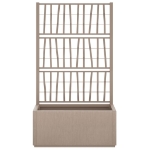 Fioriera Giardino con Traliccio Marrone Chiaro 80x36x140 cm PP