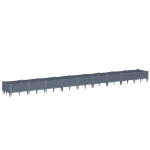 Fioriera Giardino Picchetti Grigio Blu 362,5x42,5x28,5 cm PP