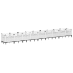 Fioriera da Giardino con Picchetti Bianca 363,5x43,5x43,5 cm PP