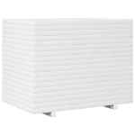 Fioriera da Giardino Bianca 90x60x72 cm Legno Massello di Pino