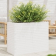 Fioriera da Giardino Bianca 90x40x68,5cm Legno Massello di Pino