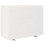 Fioriera da Giardino Bianca 90x40x72,5cm Legno Massello di Pino