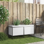 Fioriera da Giardino Bianca 100x40x50 cm Legno Massello di Pino
