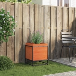 Fioriera Giardino Marrone Cera 40x40x50 cm Legno Massello Pino
