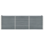 Letto Rialzato in Acciaio Zincato 240x40x77 cm Grigio