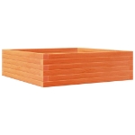 Fioriera Giardino Marrone Cera 80x80x23 cm Legno Massello Pino