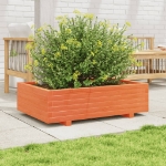 Fioriera Giardino Marrone Cera 90x60x26,5cm Legno Massello Pino