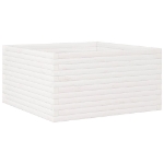 Fioriera da Giardino Bianca 90x90x46 cm Legno Massello di Pino