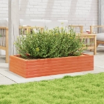 Fioriera Giardino Marrone Cera 110x60x23 cm Legno Massello Pino