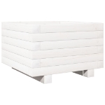 Fioriera da Giardino Bianca 40x40x26,5cm Legno Massello di Pino