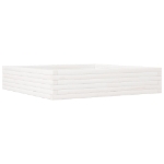 Fioriera da Giardino Bianca 110x110x23cm Legno Massello di Pino