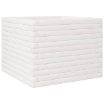 Fioriera da Giardino Bianca 60x60x45,5cm Legno Massello di Pino