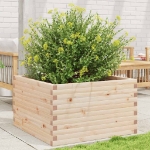 Fioriera da Giardino 80x80x46 cm in Legno Massello di Pino