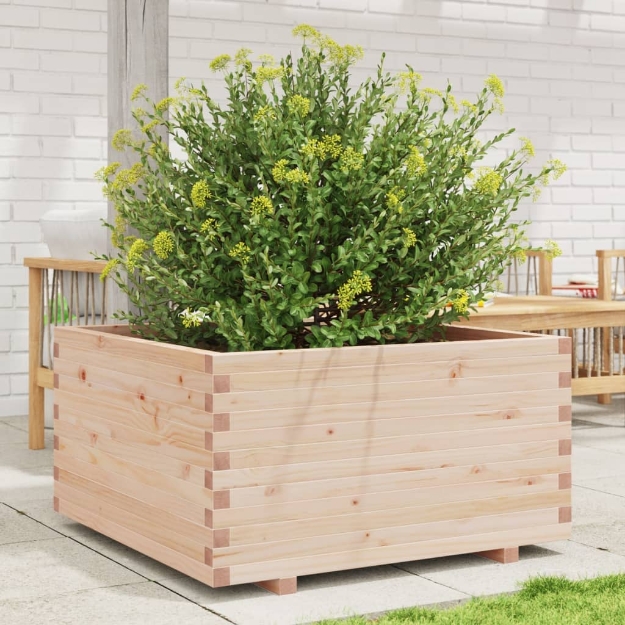Fioriera da Giardino 90x90x49,5 cm in Legno Massello di Pino