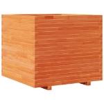 Fioriera Giardino Marrone Cera 80x80x72 cm Legno Massello Pino