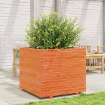 Fioriera Giardino Marrone Cera 80x80x72 cm Legno Massello Pino