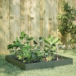 Fioriera Rialzata Giardino Verde Oliva 100x100x26 cm Acciaio