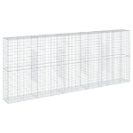Cesto Gabbione con Copertura 500x50x200 cm in Ferro Zincato