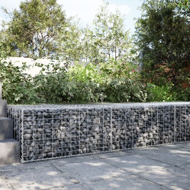 Cesto Gabbione con Copertura 200x100x50 cm Ferro Zincato