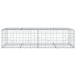 Cesto Gabbione con Copertura 200x100x50 cm Ferro Zincato