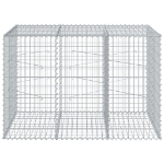 Cesto Gabbione con Copertura 150x100x100 cm in Ferro Zincato