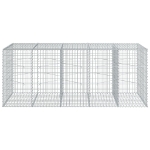 Cesto Gabbione con Copertura 250x100x100 cm in Ferro Zincato
