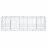 Cesto Gabbione con Copertura 500x100x150 cm in Ferro Zincato
