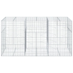 Cesto Gabbione con Copertura 300x100x150 cm in Ferro Zincato