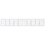 Cesto Gabbione con Copertura 1000x100x150 cm in Ferro Zincato