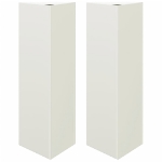 Fioriere 2 pz Bianche Triangolari 30x26x75 cm in Acciaio
