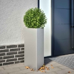 Fioriera da Giardino Triangolare 40x40x75 cm Acciaio Zincato