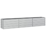 Letto Rialzato Giardino 240x40x45 cm in Acciaio Zincato Argento