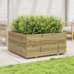 Fioriera da Giardino 100x100x49,5cm in Legno di Pino Impregnato