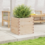 Fioriera da Giardino 50x50x46 cm in Legno Massello di Pino