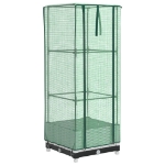 Letto Rialzato con Copertura Serra Effetto Rattan 40x40x123 cm