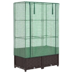 Letto Rialzato con Copertura Serra Effetto Rattan 80x40x138 cm