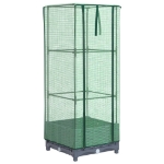 Letto Rialzato con Copertura Serra Effetto Rattan 40x40x123 cm
