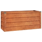 Letto Rialzato da Giardino Ruggine 100x40x45 cm Acciaio Corten