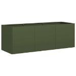 Fioriera Verde Oliva 120x40x40 cm in Acciaio Laminato a Freddo