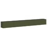 Fioriera Verde Oliva 360x40x40 cm in Acciaio Laminato a Freddo