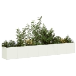 Fioriera Bianca 280x40x40 cm in Acciaio Laminato a Freddo