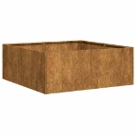 Fioriera Arrugginita 80x80x30 cm in Acciaio Corten