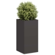 Fioriera Nera 40x40x80 cm in Acciaio Laminato a Freddo