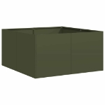 Fioriera Verde Oliva 80x80x40 cm in Acciaio Laminato a Freddo